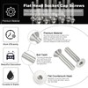 PATIKIL 5/16-18 x 1-1/2" Flat Head Socket Cap Screws, 10