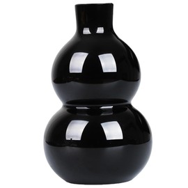 LIFKOME Chinese Feng Shui Gourd Ornaments Obsidian Gourd 8CM Wu Lou Figurine Desktop Collectible Decoration for Weath Bless Luck