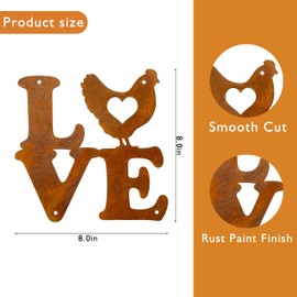 Chicken Coop Signs - Rustic Chicken Coop Decor for Home Garden and Yard Art | Chicken Coop Accessories and Wall Decor | Chicken Decorations for Outdoor Spaces