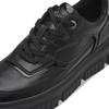 s.Oliver Women's Platform Trainers Low Top Vegan, black