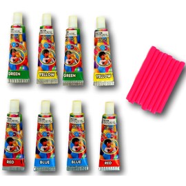 JA-RU Bloonies Magic Plastic Bubbles Variety Pack (96 Tubes in 12 Packs)| Kids Super Elastic Bubble Balloons | Blow Up Balloons with Straw | Bubble Tube Fidget Toy. Plus 1 Bouncy Ball 774-12p