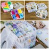 LZYMSZ 3-Tier Transparent Adjustable Stackable Compartment Slot Plastic Storage Box,