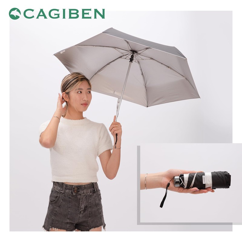 CAGIBEN Ultra Lightweight Mini Umbrella, Folding Umbrella, Sun Protection Umbrella,
