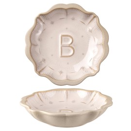 Meideal Ceramic Soy Sauce Dish, 2 Oz Beige Dipping Bowls Set, Small Serving Bowls, Set of 2 Mini Dip Plates for Side Dishes, Ketchup, Appetizer, Soy, Vinegar, Sushi, BBQ, Party, Condiments (B)