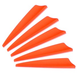 PATIKIL Arrows Vanes, 100 Pack 2.5 Inch Arrow Fletching Archery Arrow Feather Shield Fletch for DIY Target Shooting, Orange