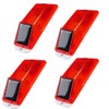 Aolyty Solar Strobe Warning Light LED Warning Lamp 4-Pack Super