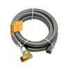 PROCURU 10-Pack 6-Ft Stainless Steel Dishwasher Hose with Elbow, 3/8"