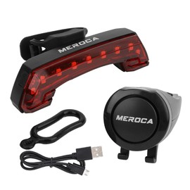LED Bicycle Wireless USB Charging Smart Rear Light Turn Signal Taillight with Horn Cycling Lamp(Turn signal light horn )