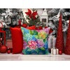 Caroline's Treasures Flowers in Watercolor Floral Throw Pillow, 14Hx14W, Hydrangeas