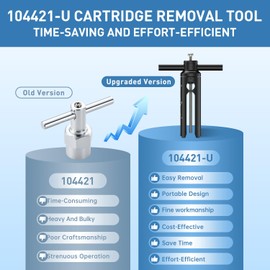 104421-U Cartridge Removal Tool,Cartridge Puller Compatible with Moen 1200, 1222, & 1225 Single Handle Cartridges, Plumbing Tool for Moen Cartridge Removal（Upgraded version）