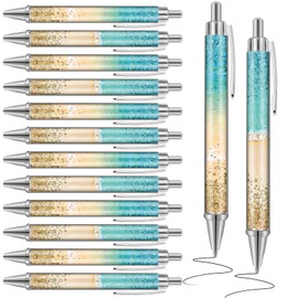 Motipuns 24 Pcs Glitter Ballpoint Pens Teachers Appreciation Pen Gift Set Cute Ballpoint Teacher Pens Best Teaching Gift for Teacher Office Supply Christmas Gifts (Beach)