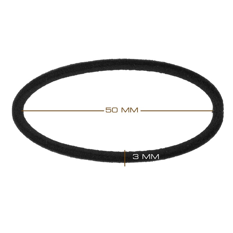 12 x Elastic Hair Bands/Bobbles by Lizzy® (Navy (Thick))