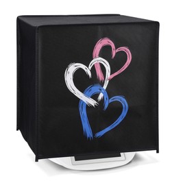 kwmobile Case Compatible with Thermomix TM5 / TM6 - Food Processor Cover - Purple White Black Brush Hearts