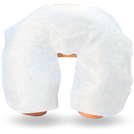 Disposable Nose Slit Cloths for Massage Tables I 100 x White I Disposable Cover for Headboard I Massage Cushion Cover I Massage Headrest Bed I Wellness Accessories I Cosmetic Cushion I Face Mats