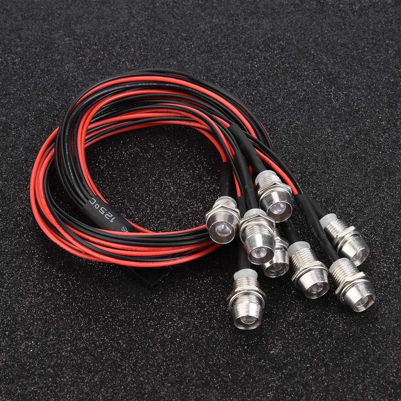 8pcs 5 mm RC LED Light Set Headlight Tail Light