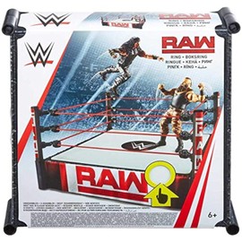 WWE Superstar Wrestling Ring, RAW, Complete with Pro-Tension Technology and Spring-Loaded Mat, approx. 35.5 cm
