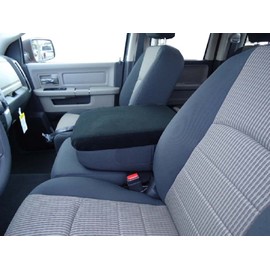 Car Console Covers Plus Designed for Dodge Ram 1500 2500 3500 2002-2012 Made in USA Fleece Auto Armrest Center Console Cover Black