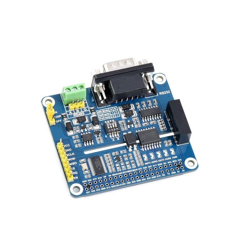 Waveshare Isolated RS485 RS232 Expansion HAT for Raspberry Pi SPI