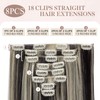 SEGOHAIR Clip-In Hair Extensions Set, 8 Pieces, 18 Clips, Full