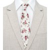 BELLUNO Floral Skinny Tie for Men, Slim Flower Tie for