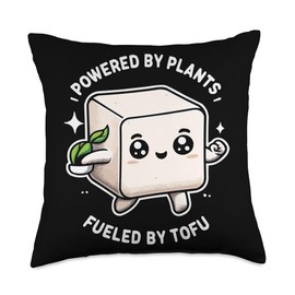 Tofu Lover Healthy Eating Plant Based Vegetarian Vegan Food Throw Pillow