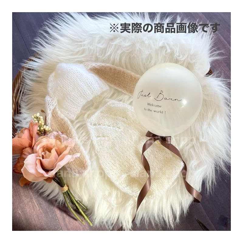 [NANA's shop] Rabbit Ears Hat and Knitting Pattern Overalls, Newborn
