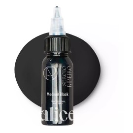 Alice Cosmetic Ink Pigmento Microblading Alice Cosmetic Tinta Medium Black 30ml