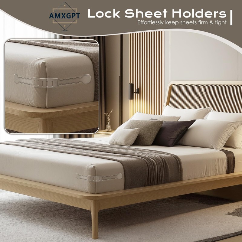 Bed Sheet Holder – Premium Lock Fitted Sheet Holder, Heavy-Duty