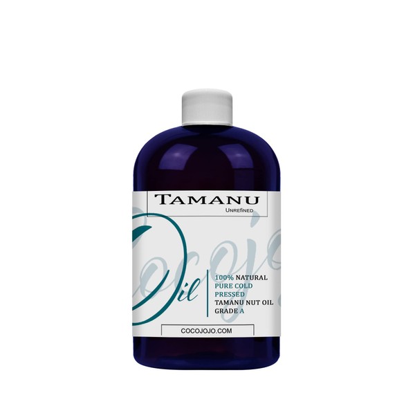 Tamanu Oil - 100% Pure Unrefined Cold Pressed Vegan Non GMO Carrier Oil 8 oz for Hair Skin Face Body Nails Cuticles Premium Grade All Natural Moisturizer Hydrating Nourishing - Packaging May Vary