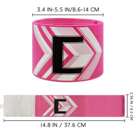 JRINYE Unisex Sport Captain Armband, Adjustable Captain's Armband for Soccer Team Training Adults Elastic Captain Arm Band Outdoor Football Sports Accessories (Arrow, Pink)