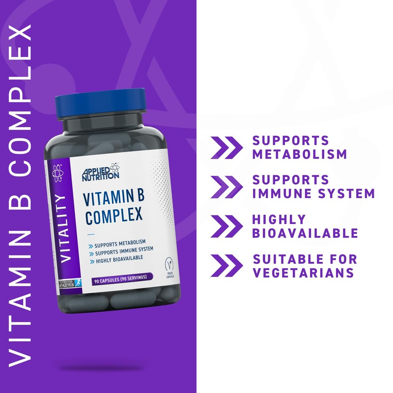 Applied Nutrition Vitamin B Complex Multivitamin - High Potency B12,