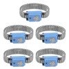 sourcing map 5Pcs Anti Static Wrist Strap Blue 6.7" Perimeter