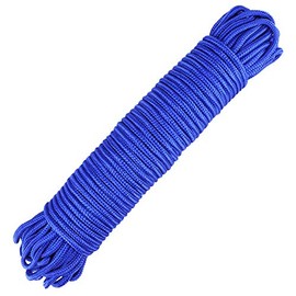 jijAcraft 6MM Royal Blue Nylon Rope: Thick Nylon Washing Line 30M Solid Binding Hanging Twisted Cord, Heavy Duty Rope for Garden, Hammock, Camping Trips, Marine Rigging