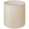 Beige Linen Tall Drum Lampshade, 11" Top x 11" Bottom