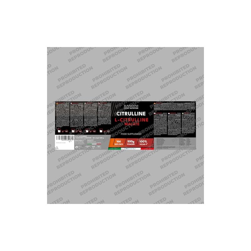 Bandini® Citrulline Malate 2:1 500g Powder | 3g Daily Dose