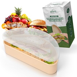 MRPR Silicone Sandwich Container – BPA-Free, Airtight & Reusable – Dishwasher Safe, Travel-Friendly, Fits Sourdough & Rye – Durable for School, Work & On-the-Go