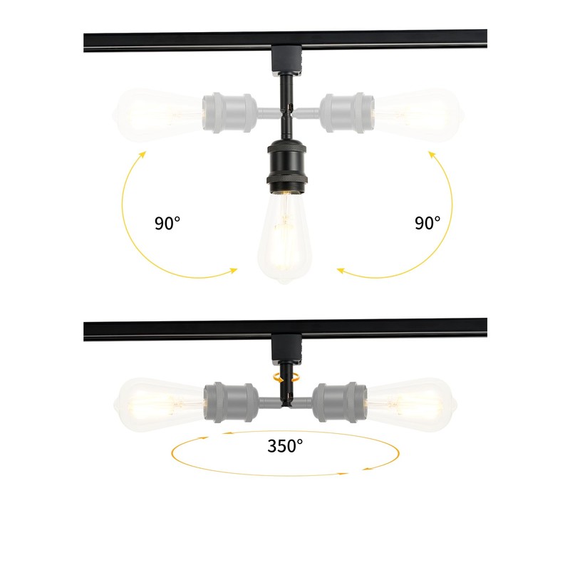 H Type Track Lighting Head to E26 Track Light Heads
