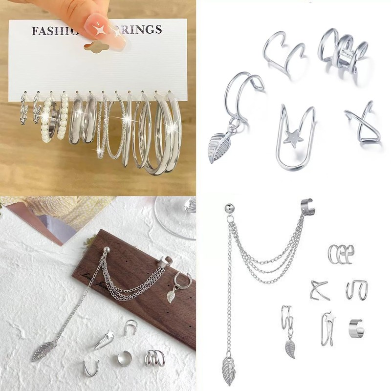 PNYFIL 99 Pcs Silver Plated Jewelry Set for Women -