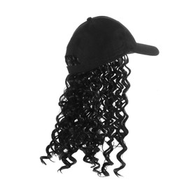 Baluue African Curly Hair Baseball Cap Wig for Women Effortless Wear Synthetic Curly Hat with Unique Texture Everyday Style Cultural Expression for Special Events