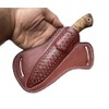 Handmade Leather Fixed Blade Knife Sheath for Belt, 5 inch