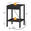 HOOBRO Side Table with Charging Station, End Table with USB