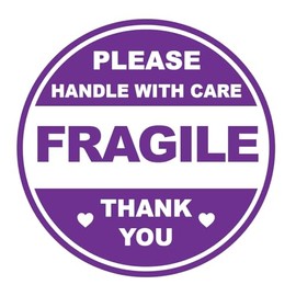 2 inch 300 PCS Fragile Handle with Care Stickers for Shipping Mailing Cartons Envelops Adhesive Labels