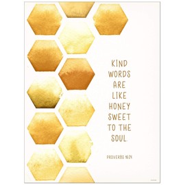 Kind Words Spiritual Inspirational Bible Quote Print. Fine Art Paper, Laminated, or Framed. Multiple Sizes