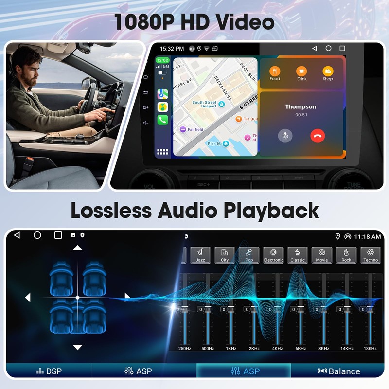 Haudio Android 13 Car Stereo with Wireless CarPlay and Android