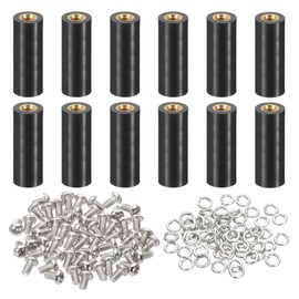 PATIKIL M4x25mm PCB Support Spacer, 12 Set 25mm/0.98" Supporting Height PCB Standoff Isolation Board Stand Column Flat Head Plastic Support for PCB PC Board, Style 1