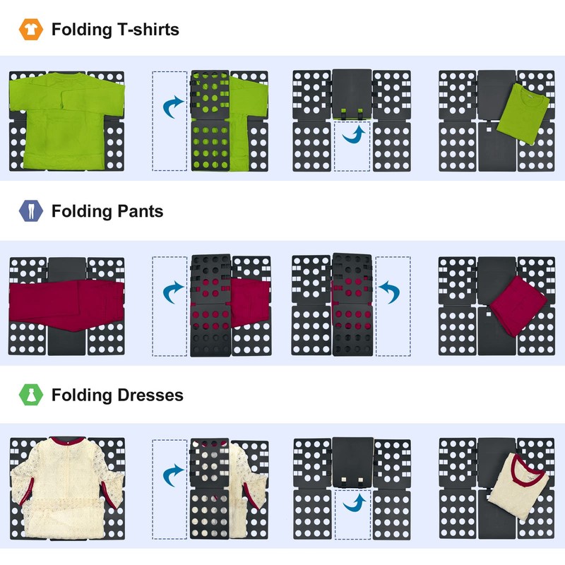 Geniusidea Shirt Folder Clothes Folding Board Laundry Room T Shirt