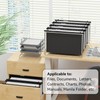 ANSOOK Plastic Legal Size Hanging File Folders,12 Pack Reinforced Black