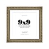 9x9 Champagne Silver Ornate Photo Frame With White Mat For