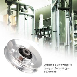 Universal Nylon Gym Cable Pulley Wheel, Aluminium Alloy Bearing Pulley Wheel Fitness Pulley Wheel for Exercise Strength Training Accessory (Diameter 90mm)