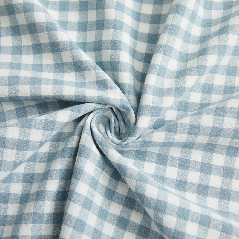 KKJIAF 2 Pcs Plaid Ruffle Pillow Case King Size, Washed